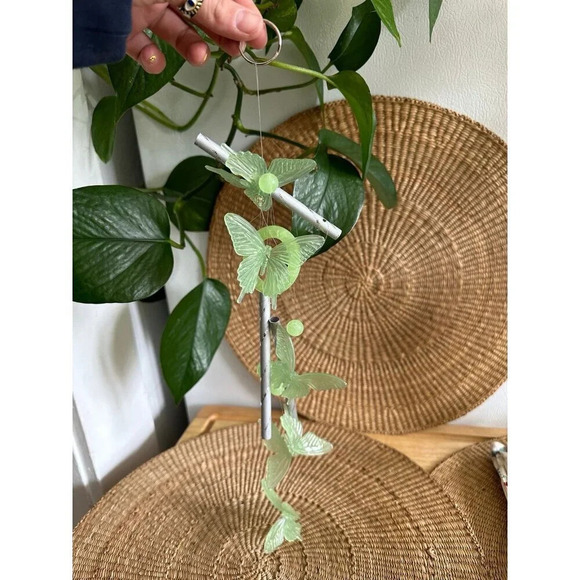 Faerie Butterfly green vintage Wind Chime - Picture 1 of 6